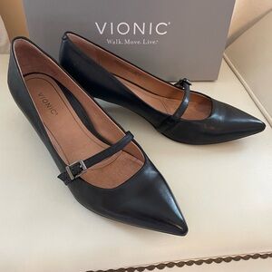 Vionic Kit Minnie Maryjane heel, black, 9 M